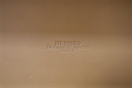 An Hermes of Paris tan leather and carbon fibre briefcase, 16.75in.